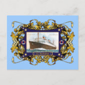 S.S. Manhattan  Steamship Ship Briefkaart (Voorkant)
