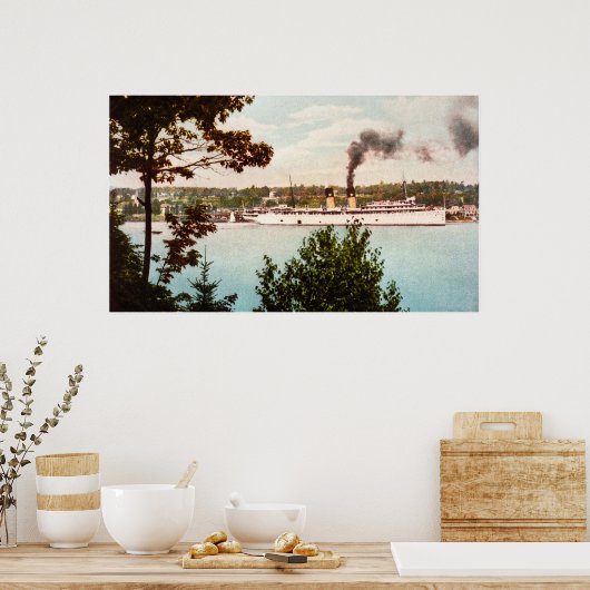 S.S. Northland Leaving Harbour Springs, Michigan Poster (Keuken)