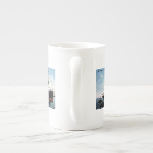 S.S. Olympic Star, White Star Line, 1913 Porselein Kop (Achterkant)