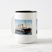 S.S. Olympic Star, White Star Line, 1913 Tweekleurige Koffiemok (Voorkant links)