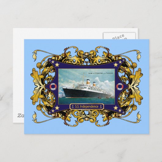 S.S. Onafhankelijkheids  stuurkunst Briefkaart (Voorkant / Achterkant)