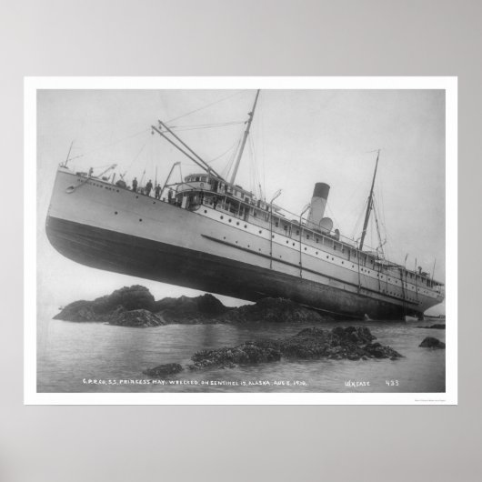 S.S. Princess May Shipwrecked 1910 Poster (Voorkant)