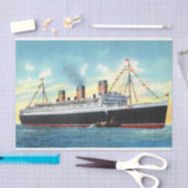 S. S. Queen Mary (1930-1945), een Amerikaans zeeva Tissuepapier (Craft)