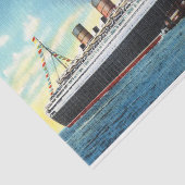 S. S. Queen Mary (1930-1945), een Amerikaans zeeva Tissuepapier (Detail)