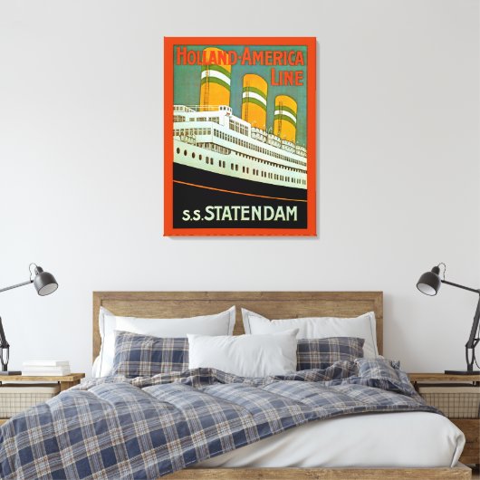 s.s. Statendam Canvas Afdruk (Insitu (Slaapkamer))