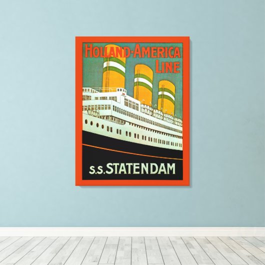 s.s. Statendam Canvas Afdruk (Insitu (Houten vloer))