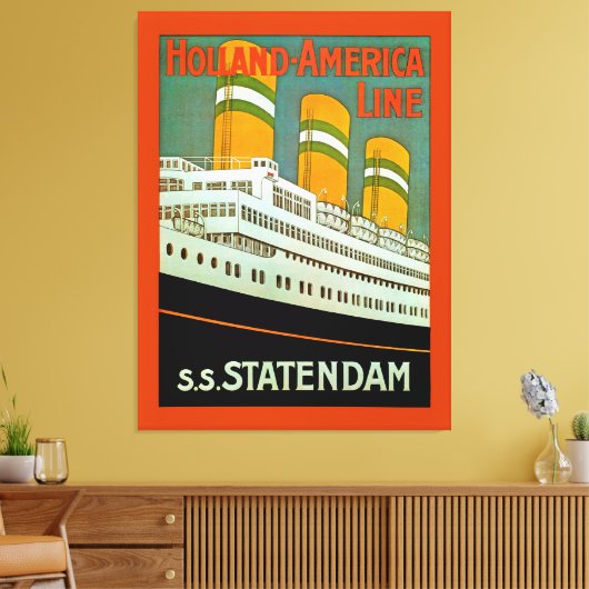 s.s. Statendam Canvas Afdruk (Insitu (Woonkamer))