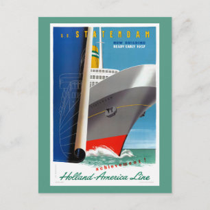 S.S. Statendam Nederland Vintage Poster Briefkaart