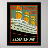 s.s. Statendam Poster (Voorkant)