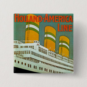 s.s. Statendam Vierkante Button 5,1 Cm