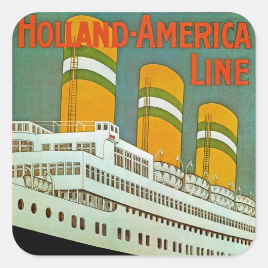 s.s. Statendam Vierkante Sticker (Voorkant)