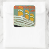 s.s. Statendam Vierkante Sticker (Tas)
