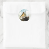 S.S. Titanic op Zee Ronde Sticker (Tas)