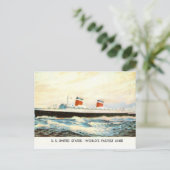 S.S. Verenigde Staten - Amerikaans Liner-project Briefkaart (Staand voorkant)