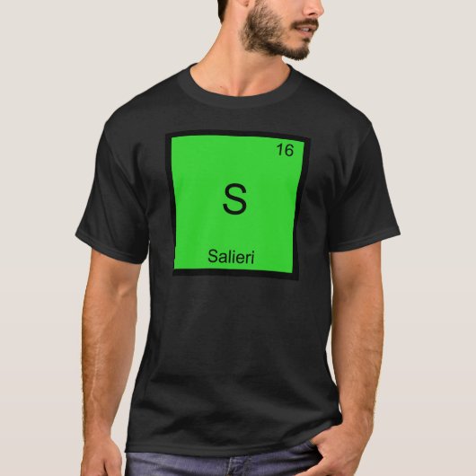 S - Salieri Funny Chemistry Element Symbol T-Shirt (Voorkant)