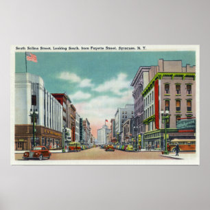 S Salina Street uit Fayette Street Poster