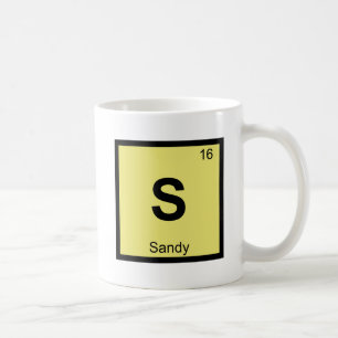 S - Sandy Utah Scheikunde Periodiek Systeem Symboo Koffiemok