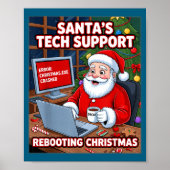 s Santa Support Tech Rebooting Lover Poster (Voorkant)