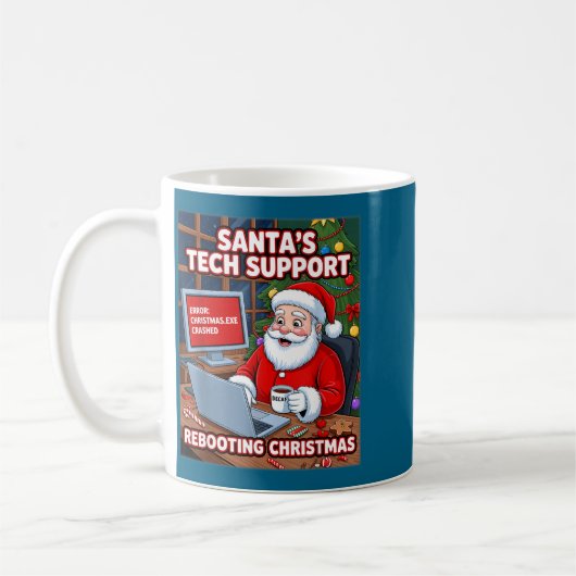 s Santa Tech Rebooting Support Vibes Koffiemok (Links)