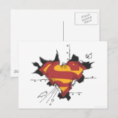 S-Schild | van de superman het Gebroken Logo van Briefkaart (Voorkant / Achterkant)