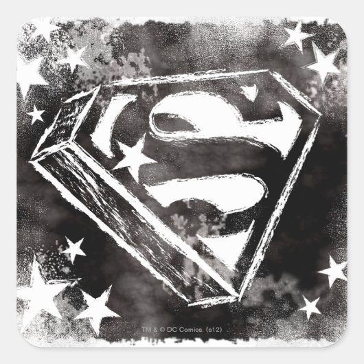 S-Schilden met sterren Vierkante Sticker (Voorkant)