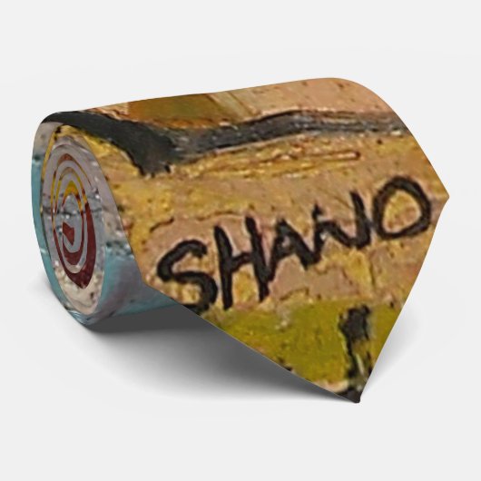 S Shano Colour Mountain Slice met handtekening Stropdas (Opgerold)