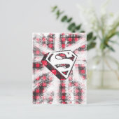 S-Shield Over Plaid Briefkaart (Staand voorkant)