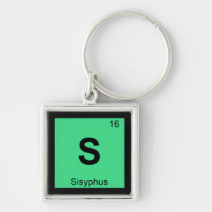 S - Sisyphus Grieks Chemistry Periodic Table Symbo Sleutelhanger