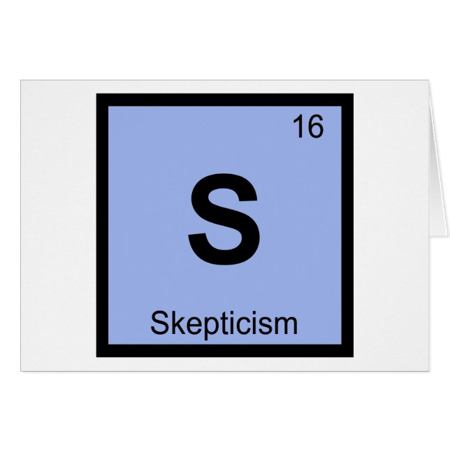 S - Skepticisme Filosofie Scheikunde Periodiek Sys (Voorkant Horizontaal)