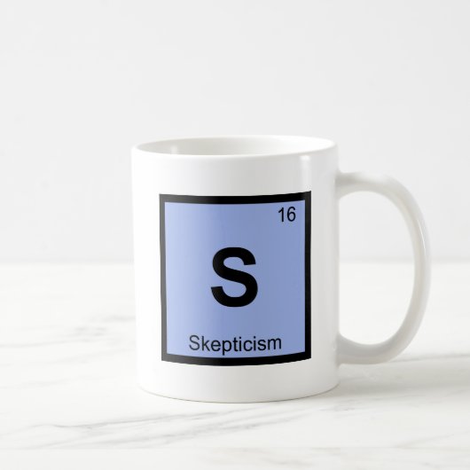 S - Skepticisme Filosofie Scheikunde Periodiek Sys Koffiemok (Rechts)