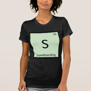 S - Snowboarden Sport Scheikunde Periodiek Systeem T-shirt