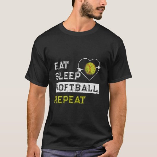 S Softbal N Softbal Spelers T-shirt (Voorkant)