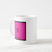 S - Solipsist Grappig Chemie Element Symbool T-shi Koffiemok (Voorkant links)