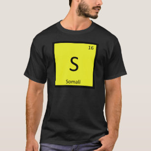 S - Somalische Kat Chemie Periodiek Systeem Elemen T-shirt