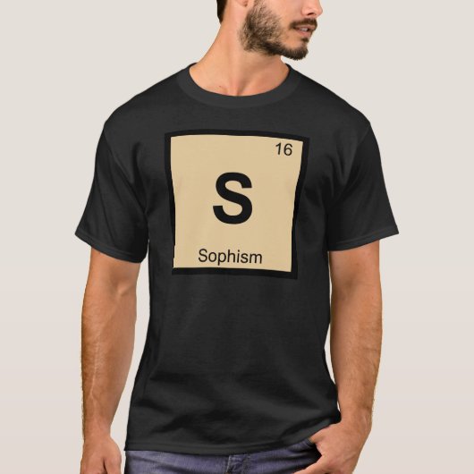 S - Sophism Philosophy Chemistry Periodieke Tabel T-shirt (Voorkant)