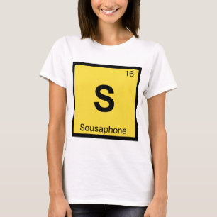 S - Sousafon Chemie Periodiek Systeem Muziek T-shirt