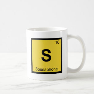 S - Sousaphone Chemistry Periodic Table Music Koffiemok