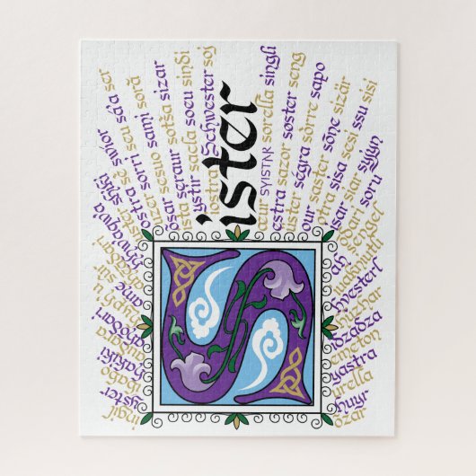 S staat voor Sister Puzzle Legpuzzel (Verticaal)