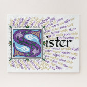 S staat voor Sister Puzzle Legpuzzel (Horizontaal)