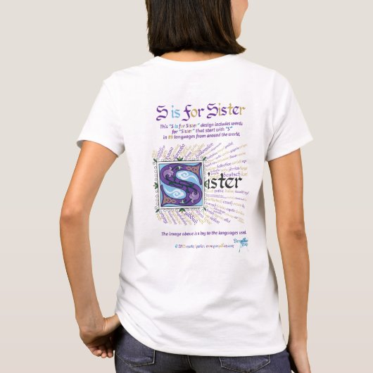S staat voor Sister T-Shirt (Achterkant)