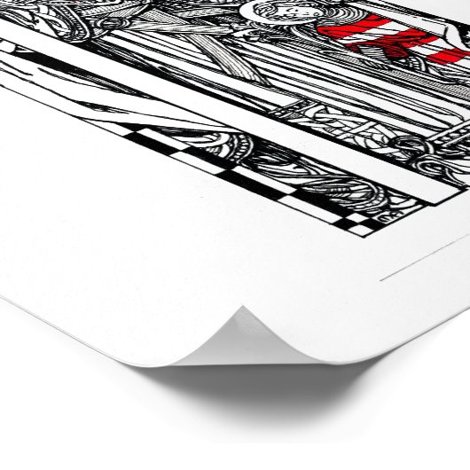 S. Stephen van Hongarije met S. Emeric Poster (Hoek)