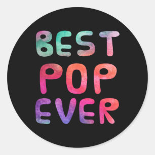 S Stropdas type beste Pop ooit opa Vaderdag Ronde Sticker