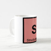 S - Structuralisme Filosofie Scheikunde Symbool Koffiemok (Voorkant links)