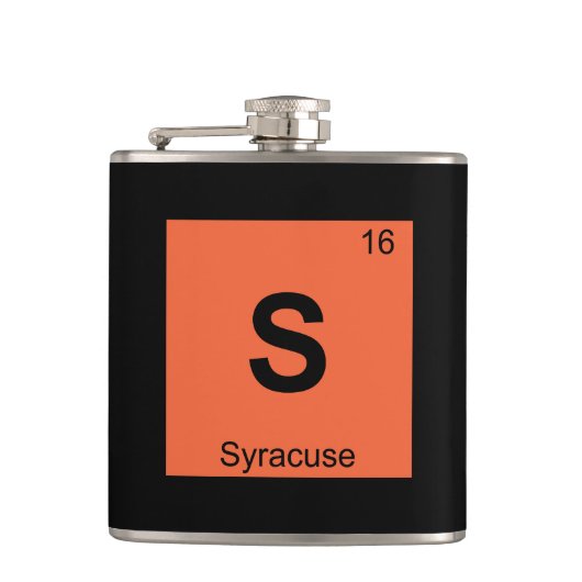 S - Syracuse New York Chemistry Periodic Table Heupfles (Voorkant)