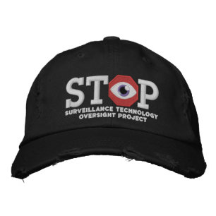S.T.O.P. Logo voor gezichtsherkenning - geborduurd Geborduurde Pet
