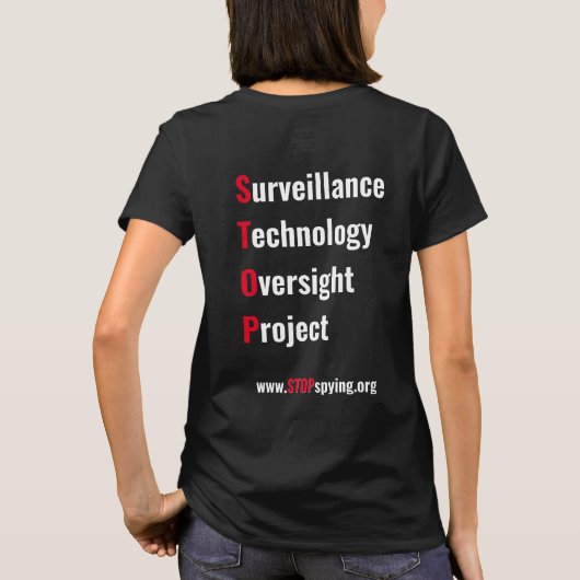S.T.O.P. Surveillance Truther Athletic T-shirt Wom (Achterkant)