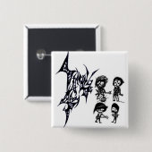 S@TS "De band" Vierkante Button 5,1 Cm (Voorkant /achterkant)