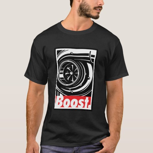 S Turbo Boost voor Racing en Drift Car T-shirt (Voorkant)