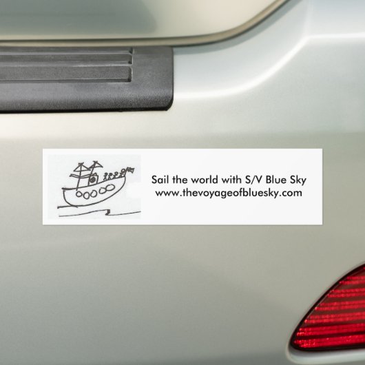 S/V Blue Sky bumper sticker (Op auto)