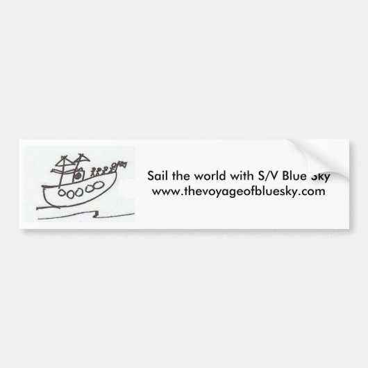 S/V Blue Sky bumper sticker (Voorkant)